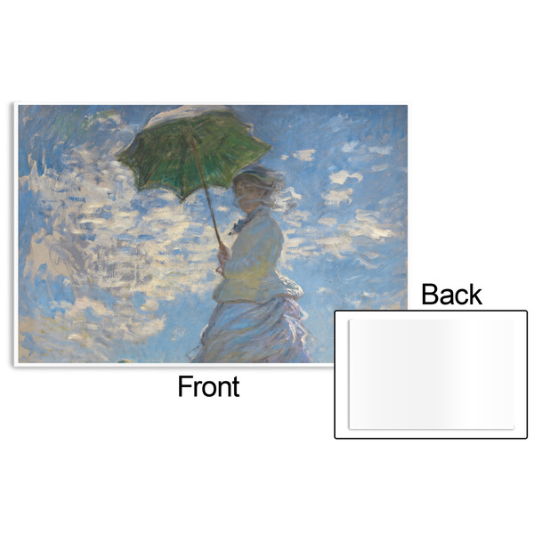 Promenade Woman by Claude Monet Disposable Paper Placemat - Front & Back