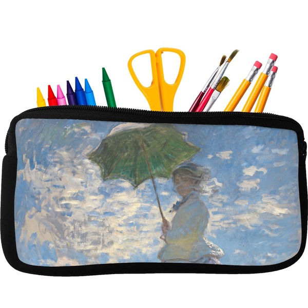 Custom Promenade Woman by Claude Monet Neoprene Pencil Case