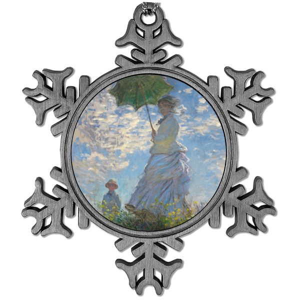 Custom Promenade Woman by Claude Monet Vintage Snowflake Ornament