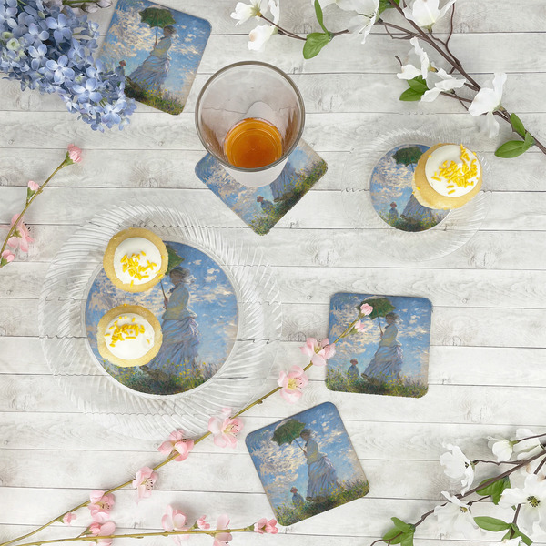 Promenade Woman by Claude Monet Plastic Party Appetizer & Dessert Plates - In Context