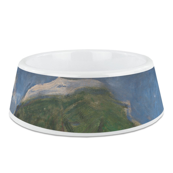 Custom Promenade Woman by Claude Monet Plastic Dog Bowl - Medium