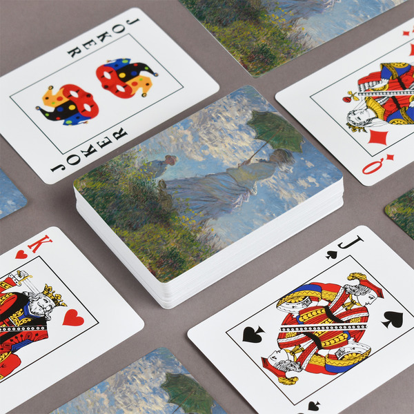 Promenade Woman by Claude Monet Playing Cards - Front & Back View