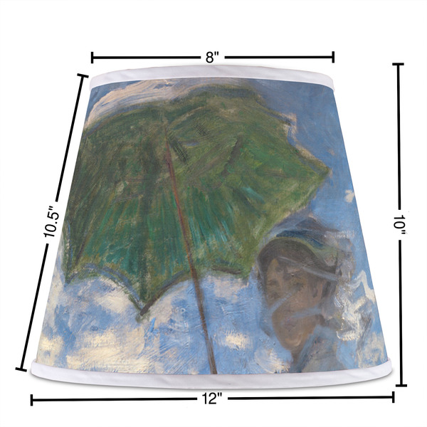 Promenade Woman by Claude Monet Poly Film Empire Lampshade - Dimensions