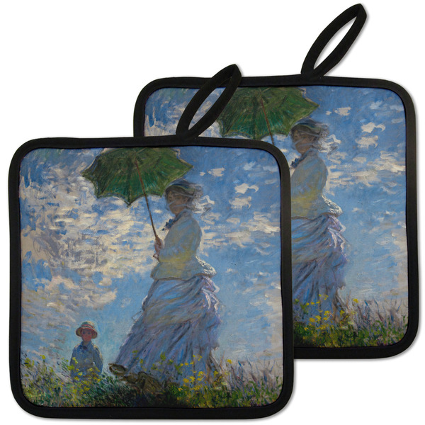 Custom Promenade Woman by Claude Monet Pot Holders - Set of 2