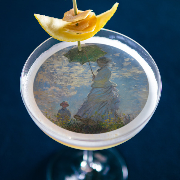 Promenade Woman by Claude Monet Printed Drink Topper - Large - In Context