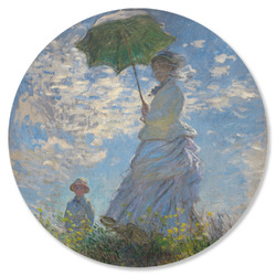 Promenade Woman by Claude Monet Round Rubber Backed Coaster