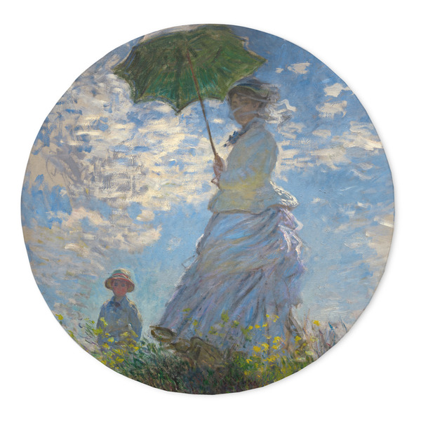 Custom Promenade Woman by Claude Monet 5' Round Indoor Area Rug