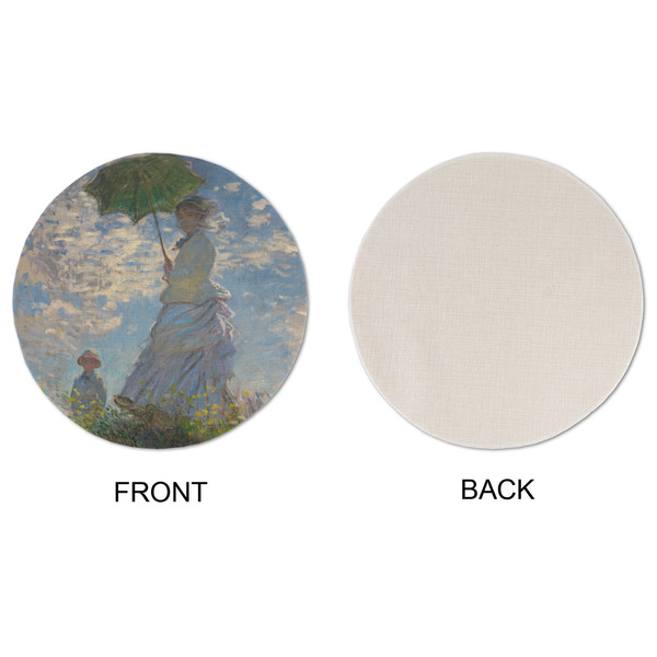 Promenade Woman by Claude Monet Round Linen Placemats - APPROVAL (single sided)