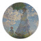 Promenade Woman by Claude Monet Round Linen Placemats - FRONT (Double Sided)