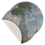 Promenade Woman by Claude Monet Round Linen Placemat - Single Sided - Set of 4