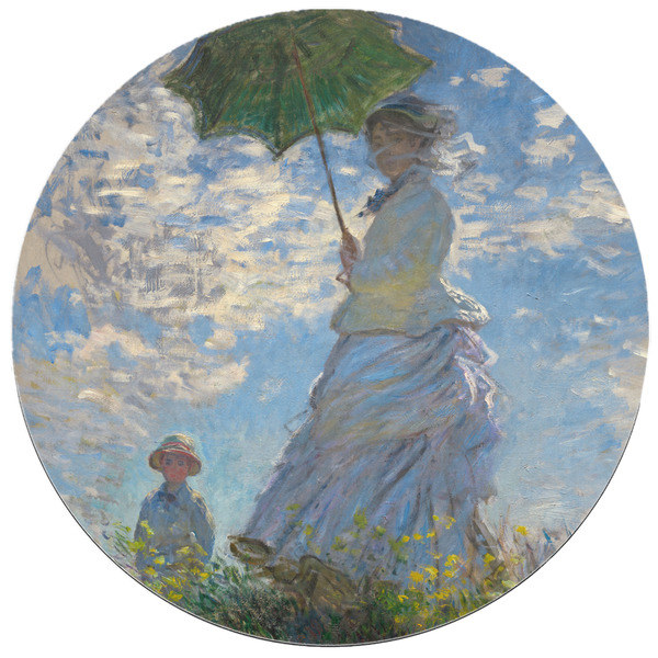 Promenade Woman by Claude Monet Round Mousepad - APPROVAL