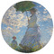 Promenade Woman by Claude Monet Round Mousepad - APPROVAL