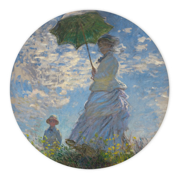 Promenade Woman by Claude Monet Round Paper Coaster - Approval