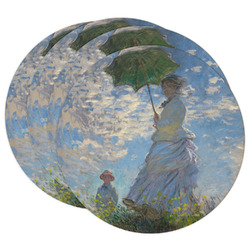 Promenade Woman by Claude Monet Round Paper Coasters