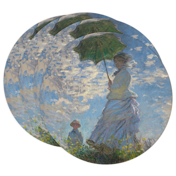 Custom Promenade Woman by Claude Monet Round Paper Coasters