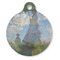 Promenade Woman by Claude Monet Round Pet ID Tag - Large - Front