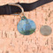 Promenade Woman by Claude Monet Round Pet ID Tag - Large - In Context