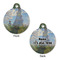 Promenade Woman by Claude Monet Round Pet Tag - Front & Back
