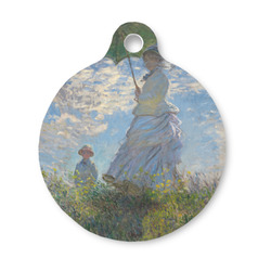 Promenade Woman by Claude Monet Round Pet ID Tag - Small