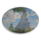 Promenade Woman by Claude Monet Round Stone Trivet - Angle View