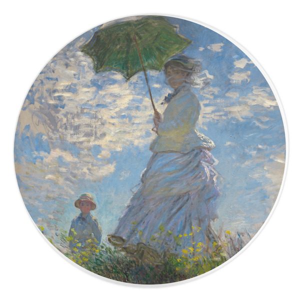 Custom Promenade Woman by Claude Monet Round Stone Trivet
