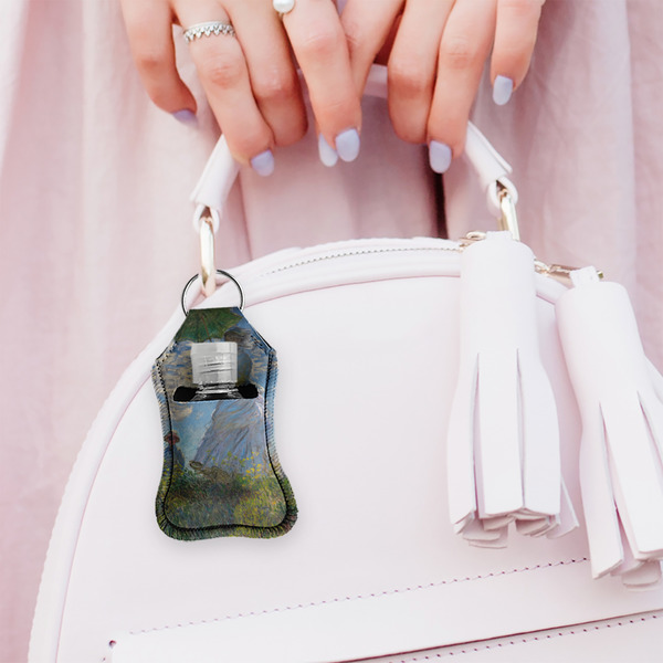 Promenade Woman by Claude Monet Sanitizer Holder Keychain - Small (LIFESTYLE)