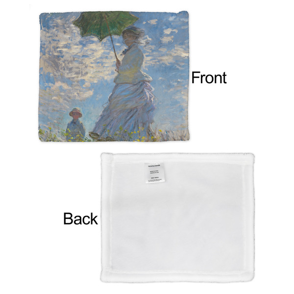Promenade Woman by Claude Monet Security Blanket - Front & White Back View