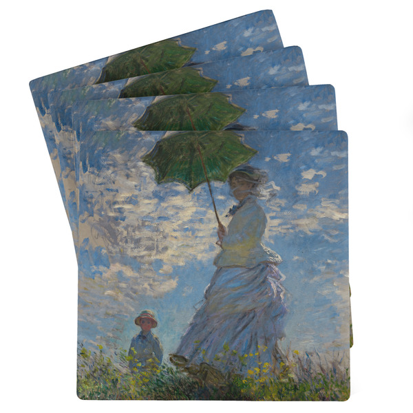 Custom Promenade Woman by Claude Monet Absorbent Stone Coasters - Set of 4