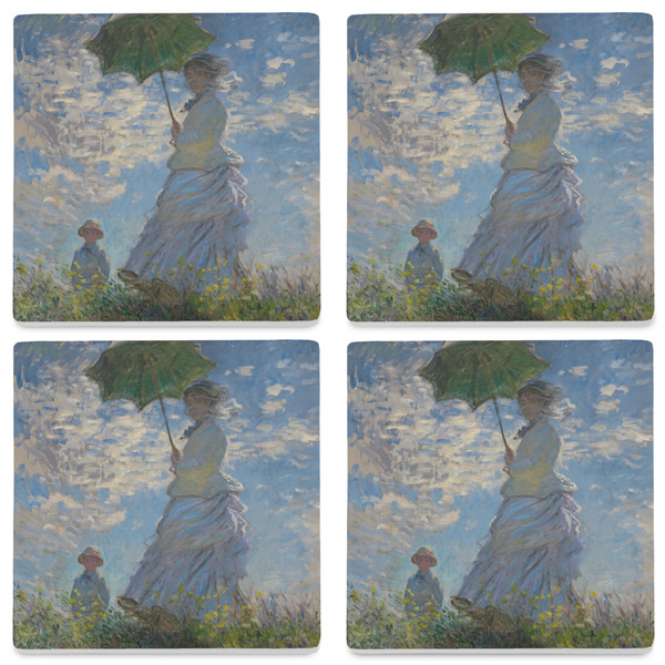 Promenade Woman by Claude Monet Set of 4 Sandstone Coasters - See All 4 View