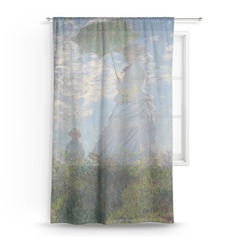 Promenade Woman by Claude Monet Sheer Curtain