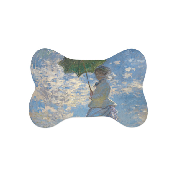 Custom Promenade Woman by Claude Monet Bone Shaped Dog Food Mat (Small)