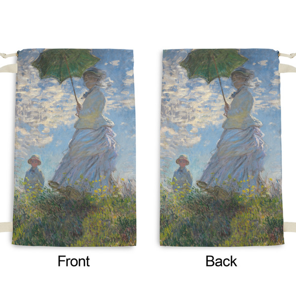 Promenade Woman by Claude Monet Small Laundry Bag - Front & Back View