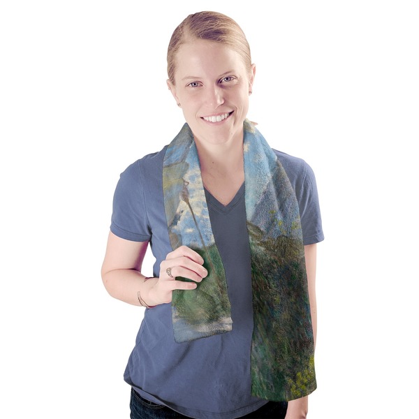 Promenade Woman by Claude Monet Sport Towel - Exercise use - Model
