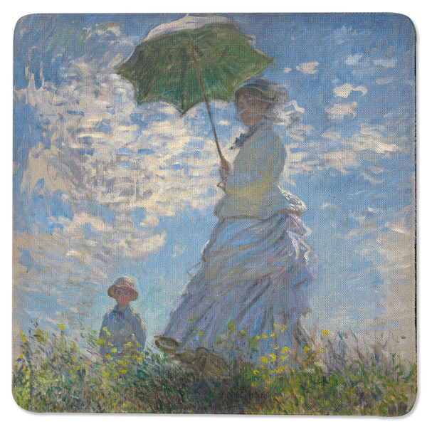 Promenade Woman by Claude Monet Square Coaster Rubber Back - Single