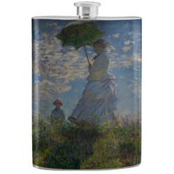 Promenade Woman by Claude Monet Stainless Steel Flask