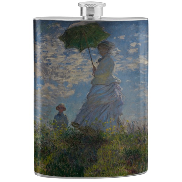 Custom Promenade Woman by Claude Monet Stainless Steel Flask