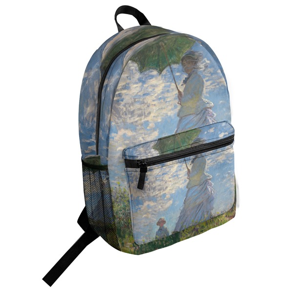 Custom Promenade Woman by Claude Monet Student Backpack