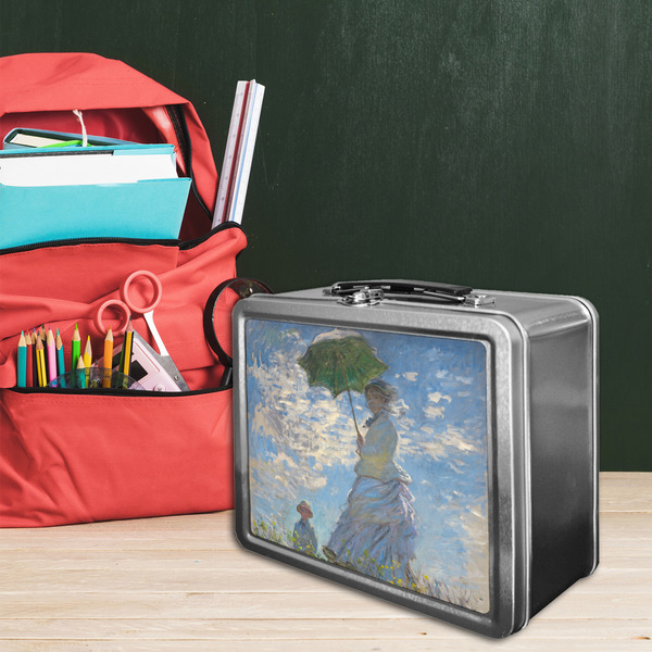 Promenade Woman by Claude Monet Tin Lunchbox - LIFESTYLE