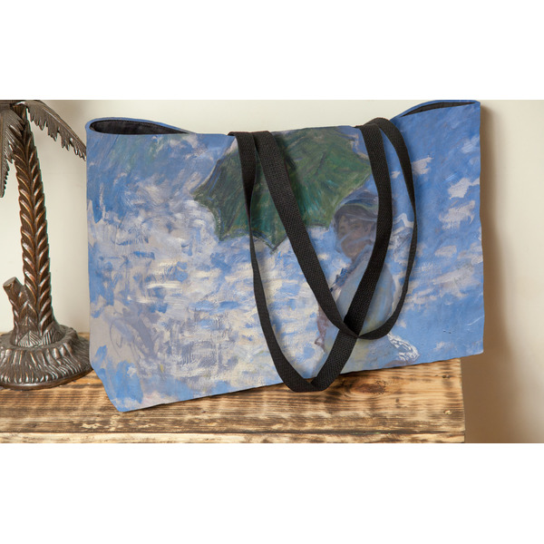 Promenade Woman by Claude Monet Tote w/Black Handles - Lifestyle View