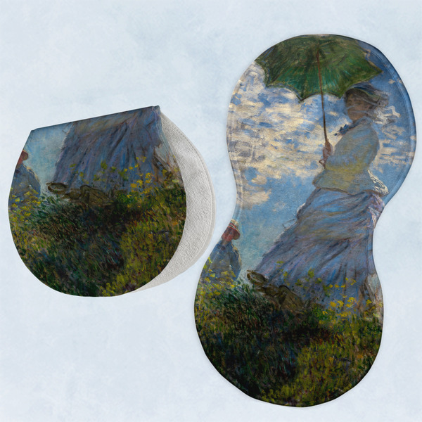 Promenade Woman by Claude Monet Two Peanut Shaped Burps - Open and Folded