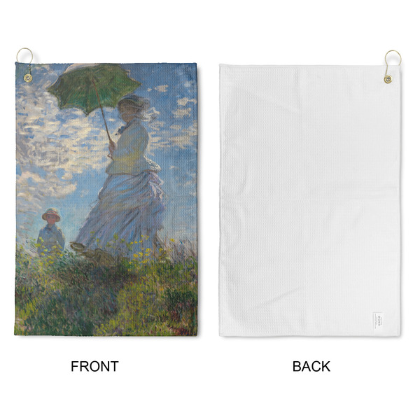 Promenade Woman by Claude Monet Waffle Weave Golf Towel - Approval