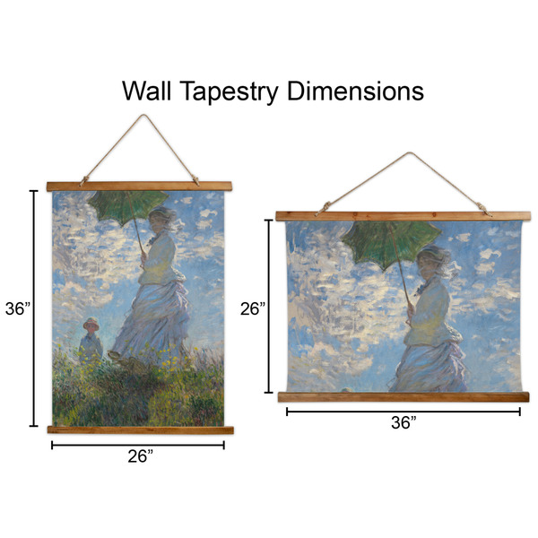 Promenade Woman by Claude Monet Wall Hanging Tapestries - Parent/Sizing