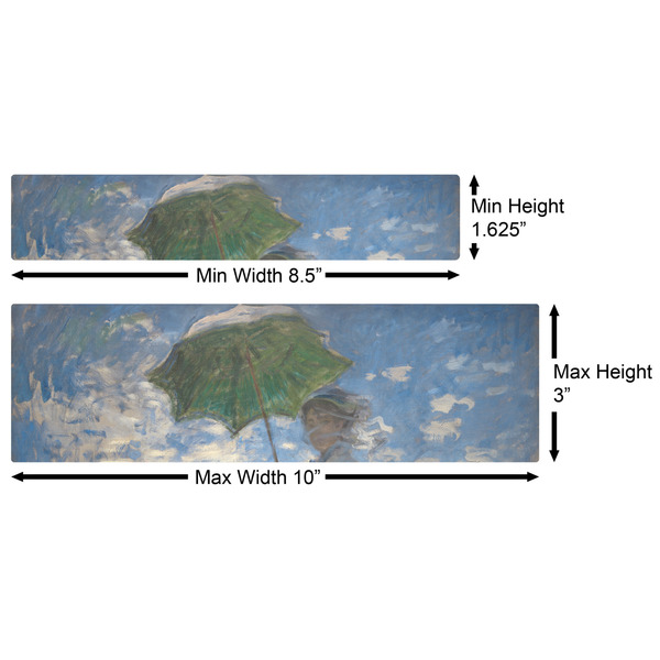 Promenade Woman by Claude Monet Water Bottle Labels w/ Dimensions