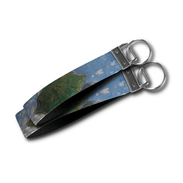 Promenade Woman by Claude Monet Webbing Keychain FOBs - Size Comparison