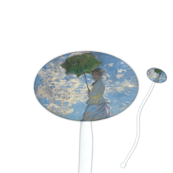 Custom Promenade Woman by Claude Monet Oval Plastic Stir Sticks