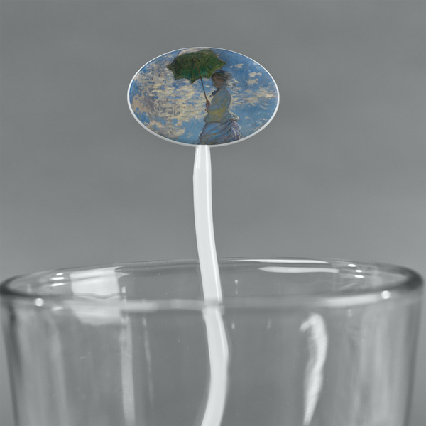 Promenade Woman by Claude Monet White Plastic 7" Stir Stick - Oval - Main