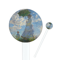 Promenade Woman by Claude Monet 7" Round Plastic Stir Sticks - White - Single Sided