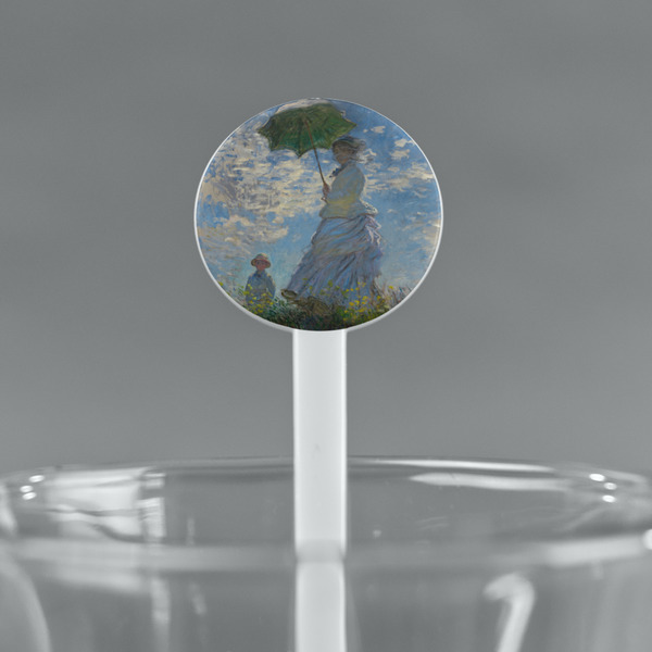 Promenade Woman by Claude Monet White Plastic 7" Stir Stick - Round - Main