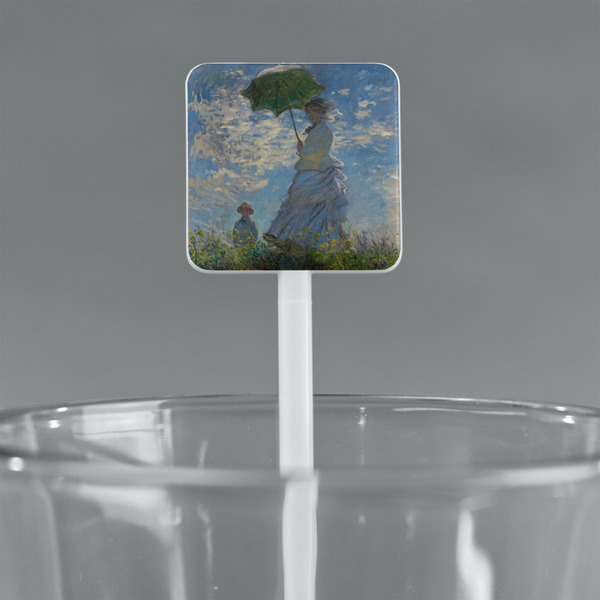 Promenade Woman by Claude Monet White Plastic Stir Stick - Square - Main