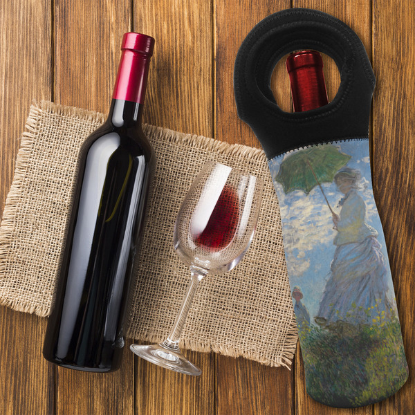 Promenade Woman by Claude Monet Wine Tote Bag - FLATLAY